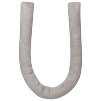 Set di 2 cuscini moderni in tessuto peluche grigio 172 x 14 cm accessori decorazioni divano