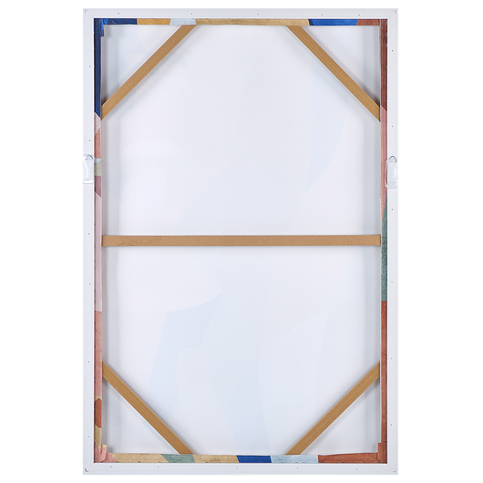 Quadro decorativo da parete con cornice con motivo astratto multicolore 63 x 93 cm stile moderno