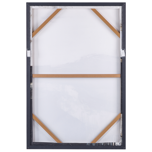 Stampa su tela in bianco e nero 93 x 63 cm Forme astratte geometriche con cornice in MDF Soggiorno moderno eclettico corridoio