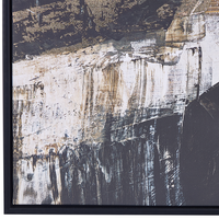 Stampa su tela in bianco e nero 93 x 63 cm Forme astratte geometriche con cornice in MDF Soggiorno moderno eclettico corridoio