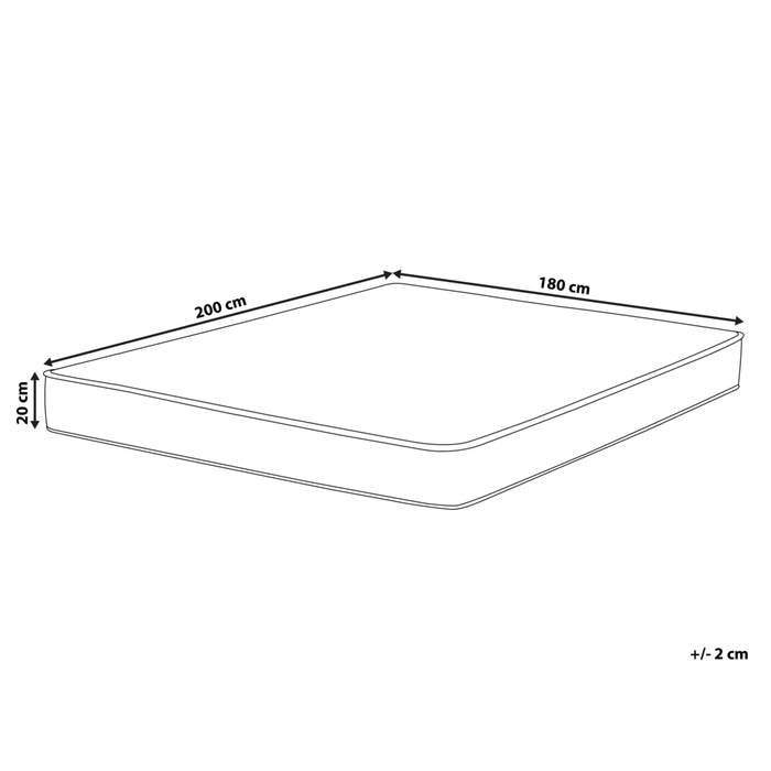 Coprimaterasso matrimoniale per materassi ad acqua 180x200x20cm Con