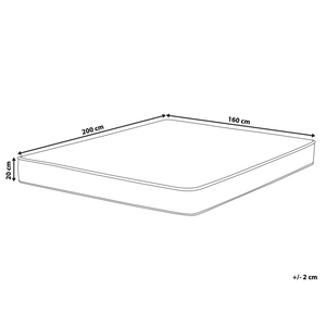 Coprimaterasso per materassi ad acqua cotone bianco 160x200x20cm