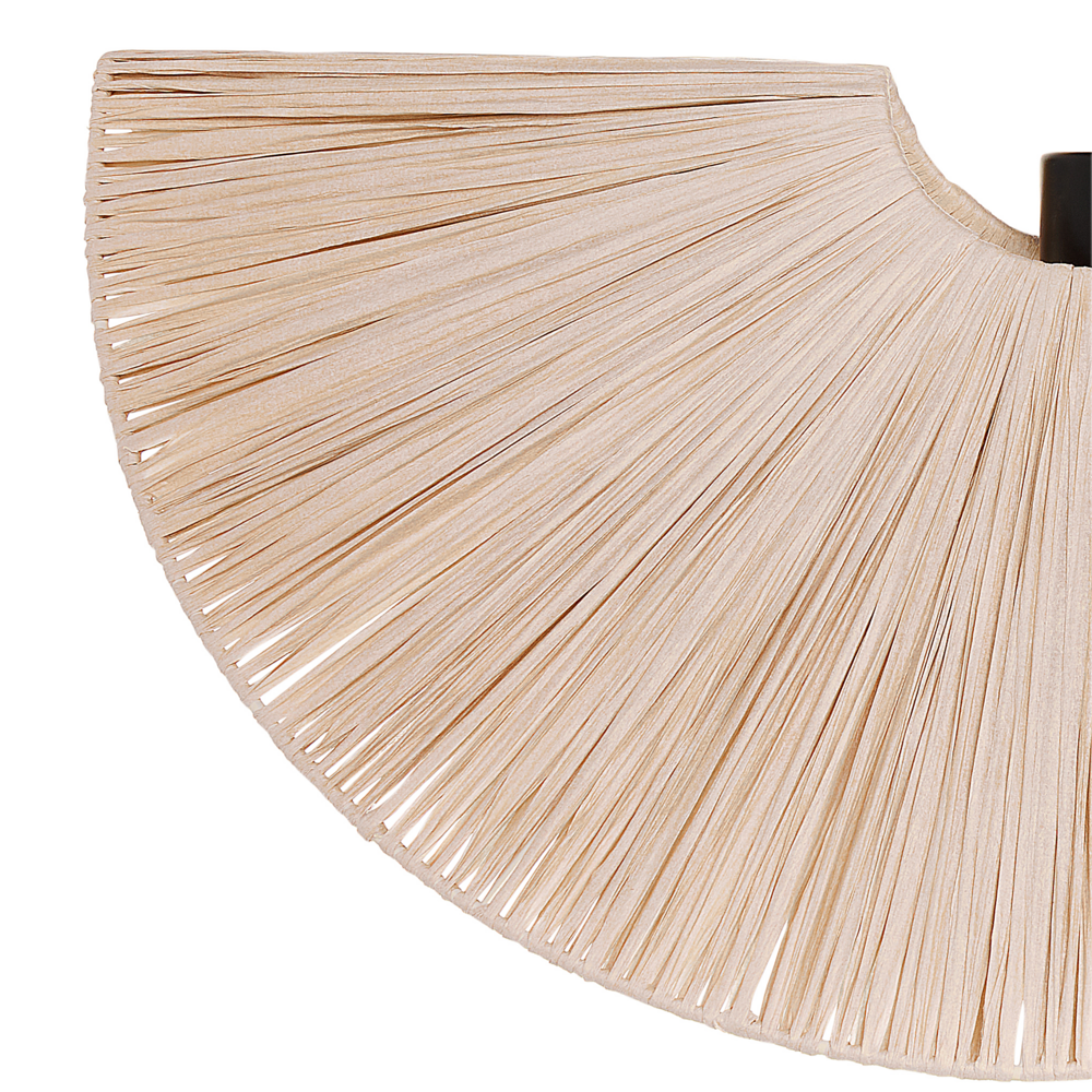 Lampada a sospensione Carta naturale con paralume strutturato Japandi Stile naturale Cavo di iuta