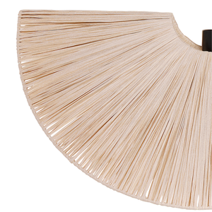 Lampada a sospensione Carta naturale con paralume strutturato Japandi Stile naturale Cavo di iuta