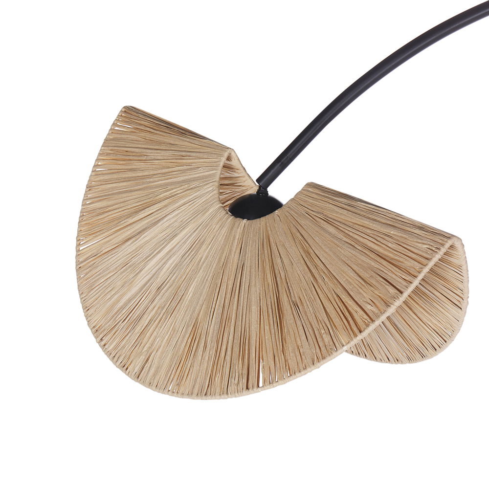 Lampada a sospensione Carta naturale con paralume strutturato Japandi Stile naturale Cavo di iuta