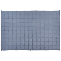 Coperta ponderata Tessuto poliestere blu Riempimento con perle di vetro Rettangolare 100 x 150 cm 4 kg Trapuntato