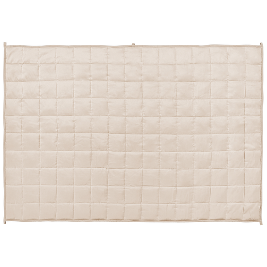 Coperta ponderata Tessuto poliestere beige Riempimento con perle di vetro Rettangolare 100 x 150 cm 4 kg Trapuntato