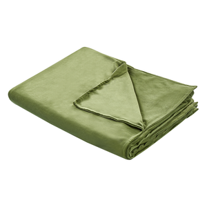 Copripiumino per coperta ponderata Verde Scuro Tessuto poliestere 120 x 180 cm Motivo solido Design moderno Tessile camera da letto