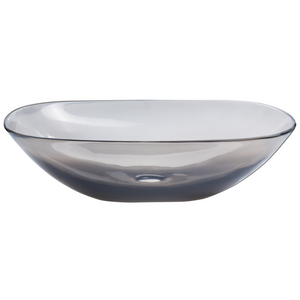 Lavabo da appoggio Superficie solida nero 340 x 360 mm Lavello da bagno semitrasparente