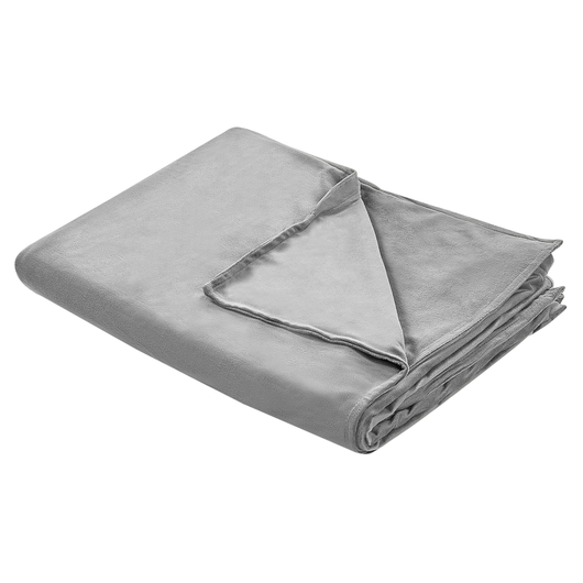 Copripiumino per coperta ponderata Grigio Tessuto poliestere 135 x 200 cm Motivo solido Design moderno Tessile camera da letto