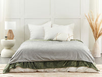 Copripiumino per coperta ponderata Grigia Tessuto poliestere 120 x 180 cm Motivo a pois Design moderno Tessile camera da letto