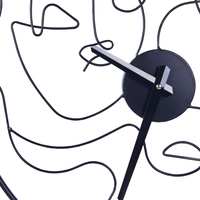 Orologio da parete tondo in ferro e metallo nero ø 50 cm soggiorno camera da letto
