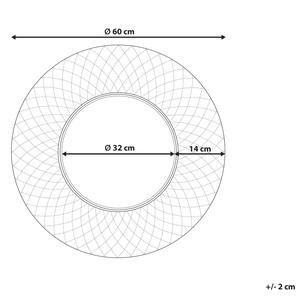 Specchio moderno rotondo da parete decorativo in metallo oro 60 cm ingresso camera da letto
