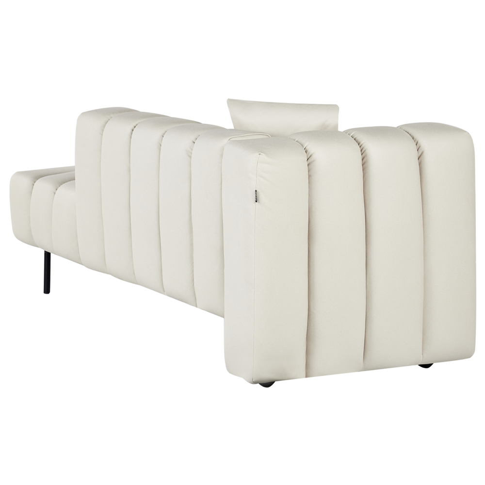 Chaise Lounge sinistra Tappezzata in velluto  ecopelle vegana Gambe nere Cuscino di seduta imbottito Design moderno e glam