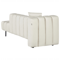 Chaise Lounge sinistra Tappezzata in velluto  ecopelle vegana Gambe nere Cuscino di seduta imbottito Design moderno e glam