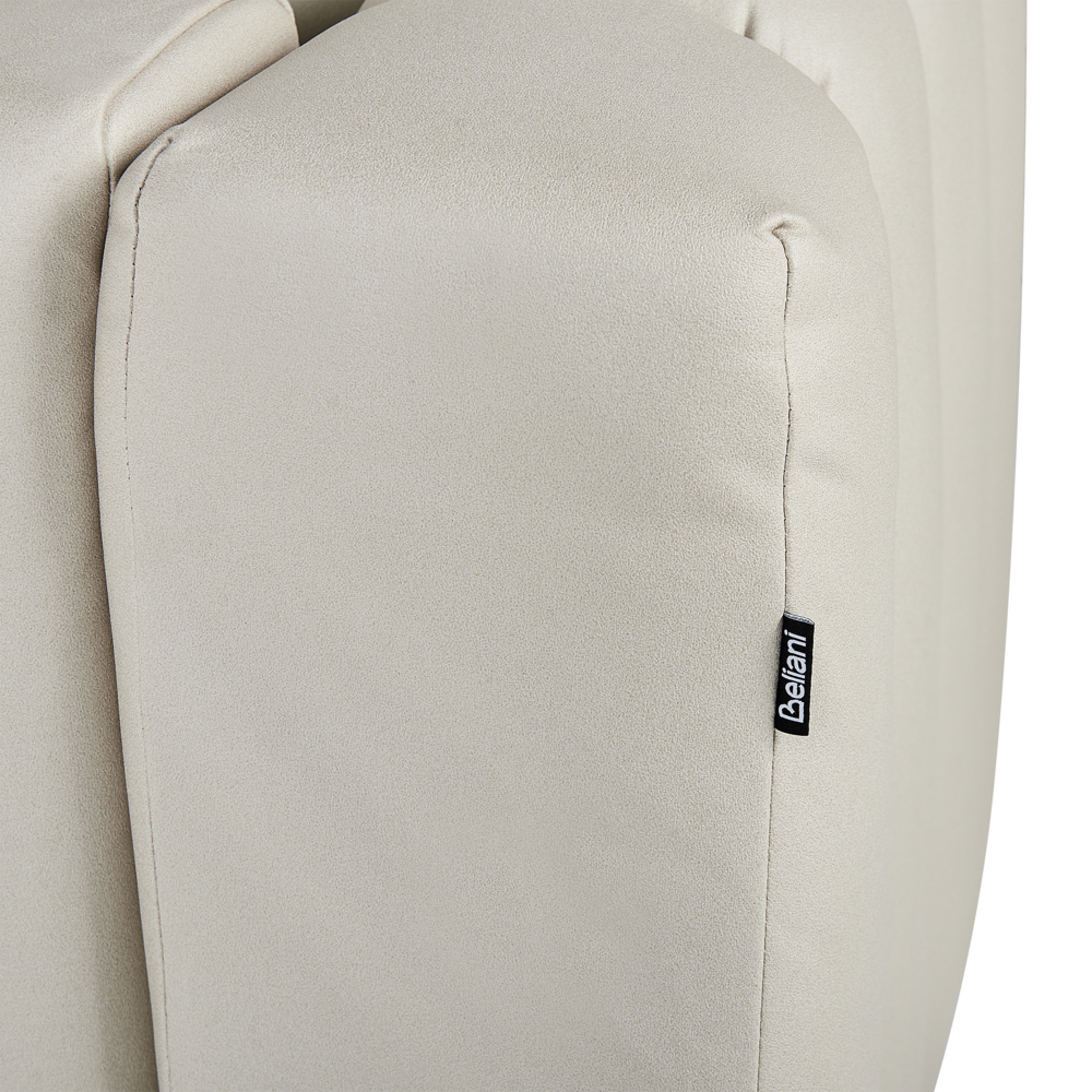 Chaise Lounge sinistra Tappezzata in velluto  ecopelle vegana Gambe nere Cuscino di seduta imbottito Design moderno e glam