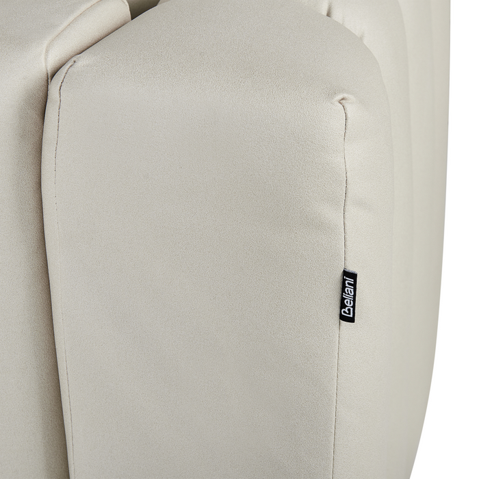 Chaise Lounge sinistra Tappezzata in velluto  ecopelle vegana Gambe nere Cuscino di seduta imbottito Design moderno e glam