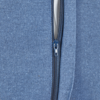 Cuscino con ricamo floreale in velluto blu navi 45 x 45 cm sfoderabile con imbottitura