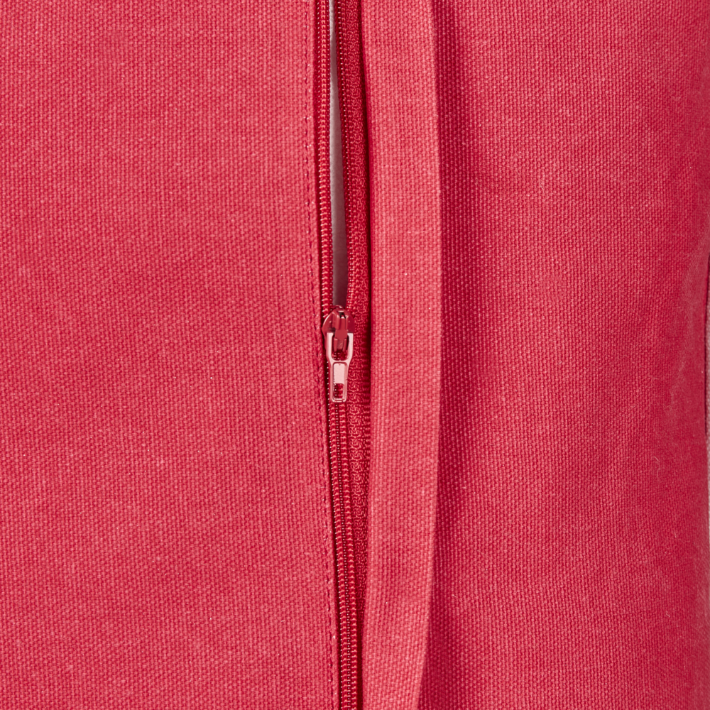 Cuscino in velluto di cotone rosso fatto a mano con ricamo di scrittura quadrato 45 x 45 cm sfoderabile con imbottitura