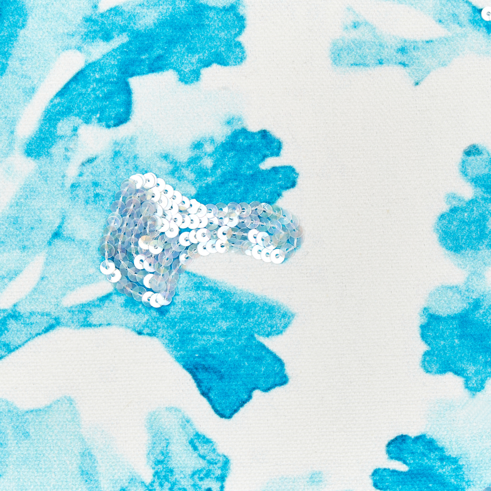 Set di 2 cuscini quadrati in cotone con motivo corallino marino bianco e blu 45 x 45 cm accessori per la casa