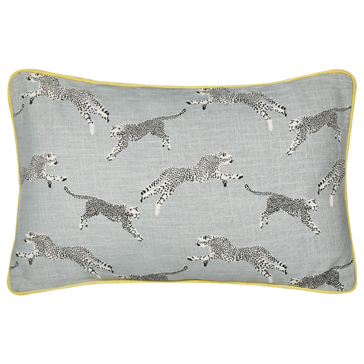 Set di 2 cuscini sparsi in cotone grigio 30 x 50 cm Motivo ghepardo stampato