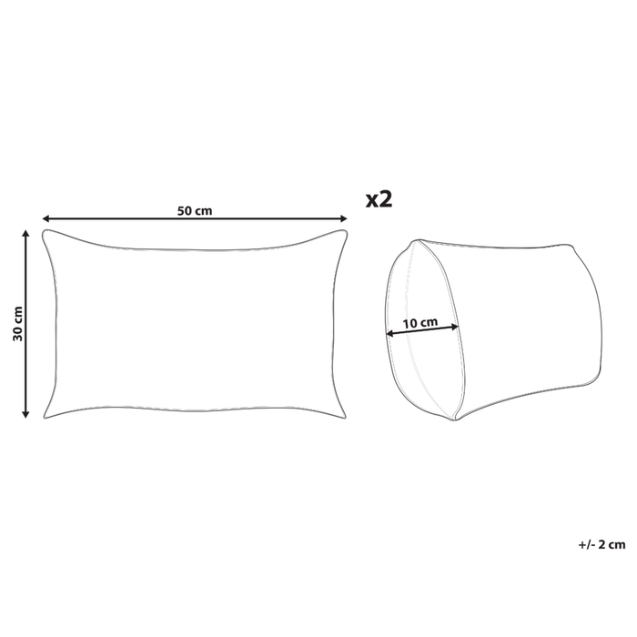 Set di 2 cuscini sparsi in cotone grigio 30 x 50 cm Motivo ghepardo stampato