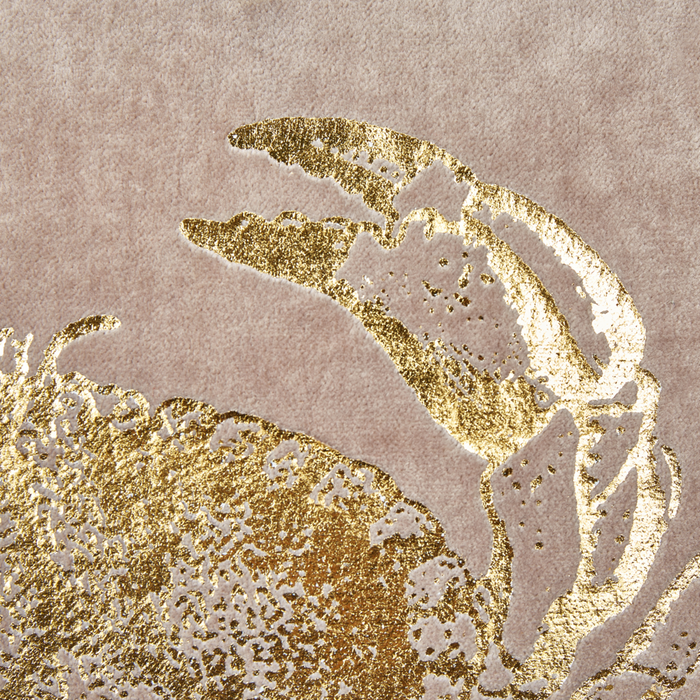 Set di 2 cuscini in velluto quadrato motivo granchio marino tortora accessorio soggiorno camera da letto