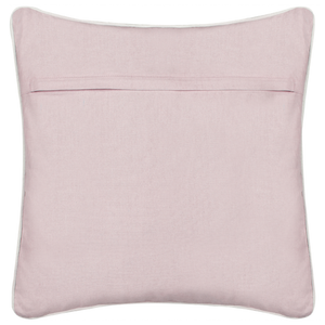 Cuscino in cotone ricamato con motivo a cuoricini rosa 45 x 45 cm letto divano accessorio morbido