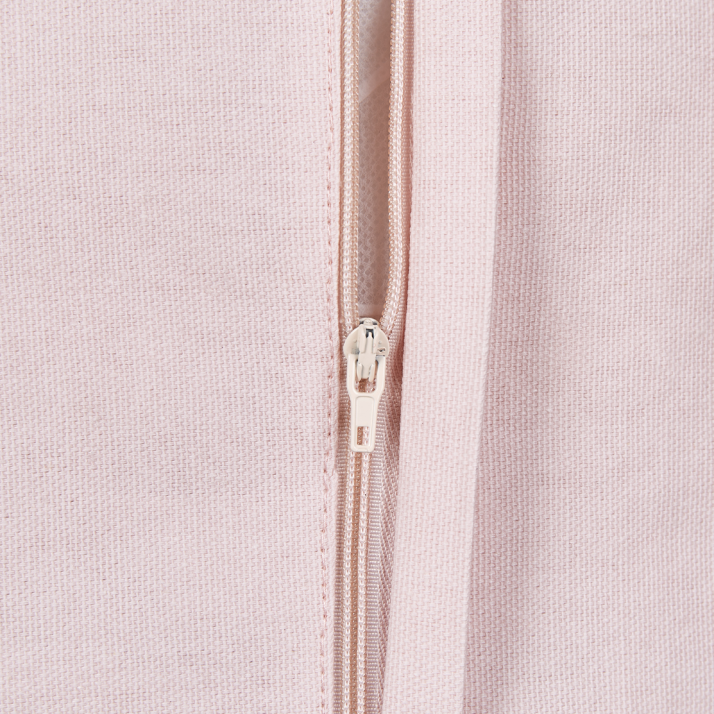 Set di 2 cuscini in cotone ricamati con motivo a cuoricini rosa 45 x 45 cm imbottiti morbidi