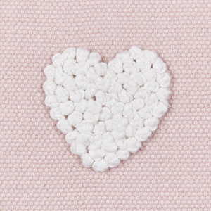 Cuscino in cotone ricamato con motivo a cuoricini rosa 45 x 45 cm letto divano accessorio morbido