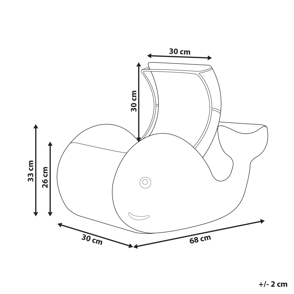 Cesto di vimini naturale nero a forma di balena intrecciata con coperchio Cesto per giocattoli Accessorio per la camera dei bambini