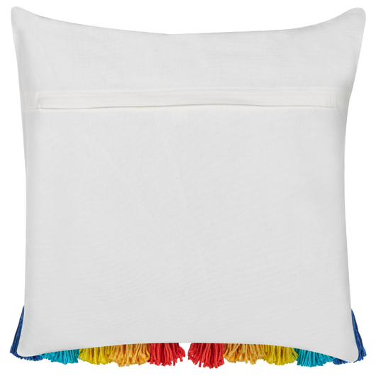 Cuscino in cotone ricamato con motivo arcobaleno multicolore 45 x 45 cm cameretta camera da letto