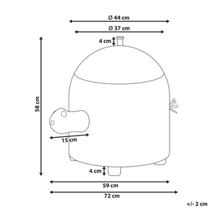 Cesto di vimini in giacinto d'acqua naturale intrecciato a tartaruga con coperchio Cesto per giocattoli Accessorio per la camera del bambino
