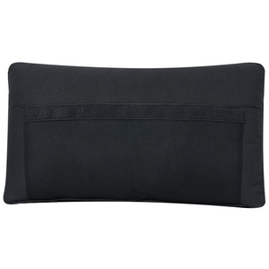 Poltrona imbottita in tessuto nero a sezione angolare a 1 posto