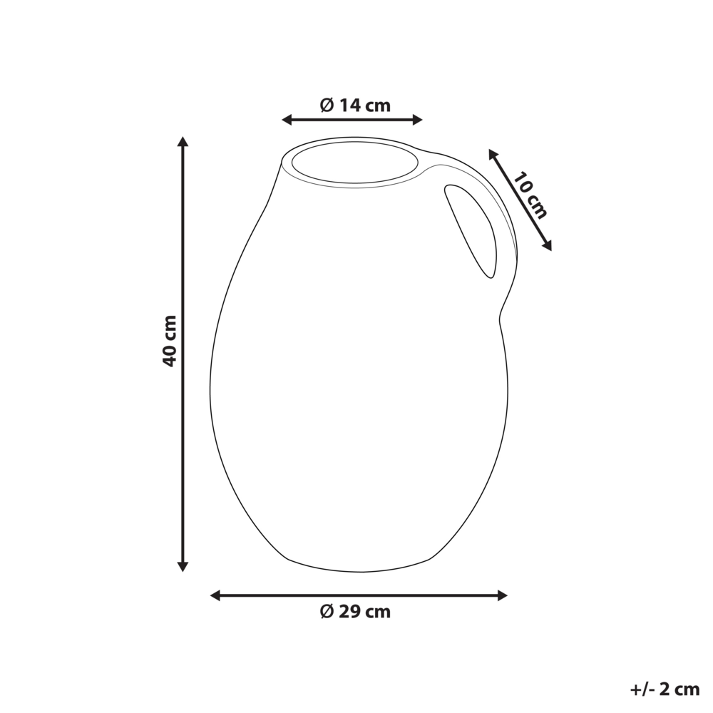 Vaso decorativo Beige Terracotta 40 cm Fatto a mano Design tradizionale Decorazione casa Soggiorno
