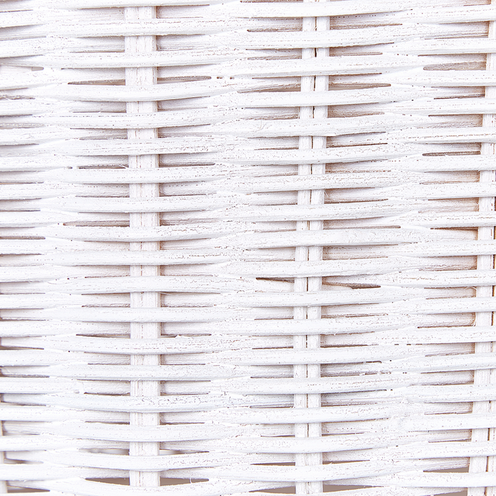 Cesto di vimini Kangaroo Cesto di giocattoli in rattan intrecciato bianco Accessorio per la camera del bambino