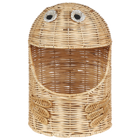 Cesto per giocattoli in vimini Rattan leggero Cesto per giocattoli intrecciato Accessorio per la camera del bambino