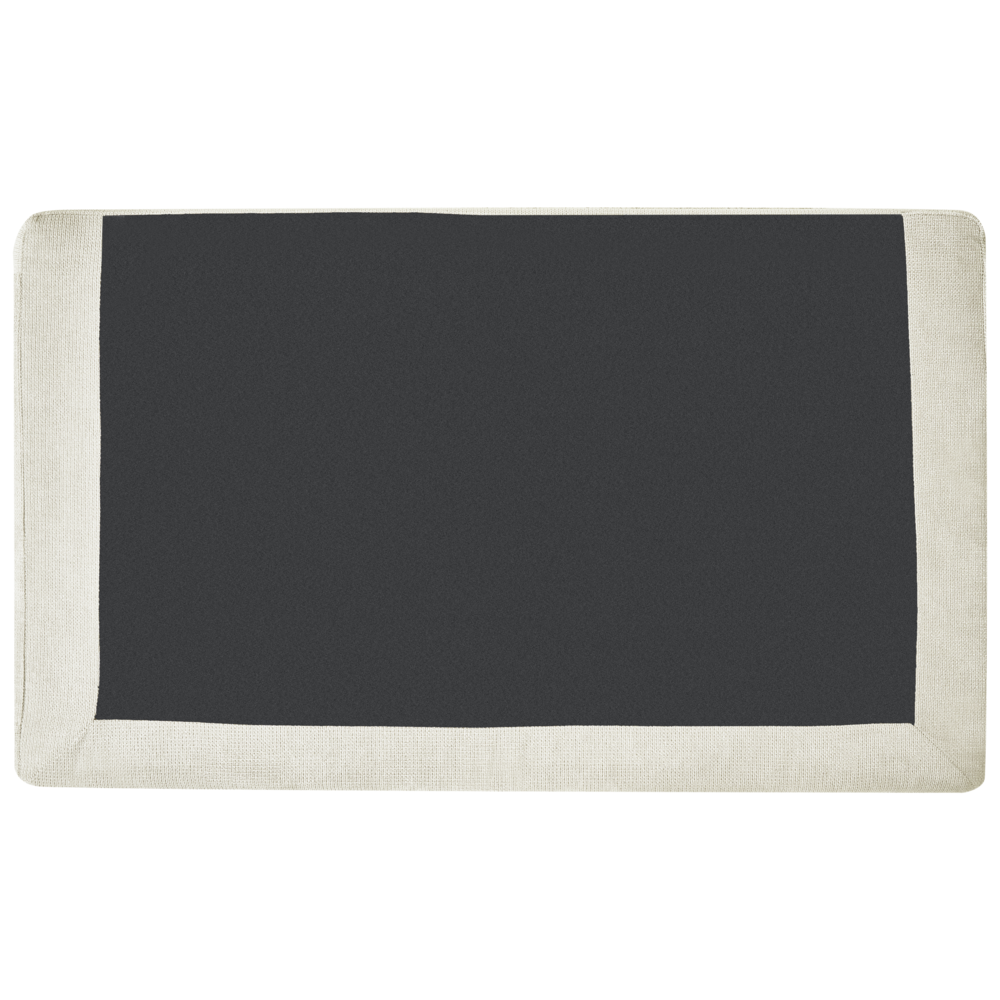 Divano angolare a destra  in tessuto di ciniglia bianco sporco Poliestere Metallo Gambe nere 190 x 272 x 83 cm Schienale imbottito e rifinito 3 posti a L Soggiorno in stile moderno