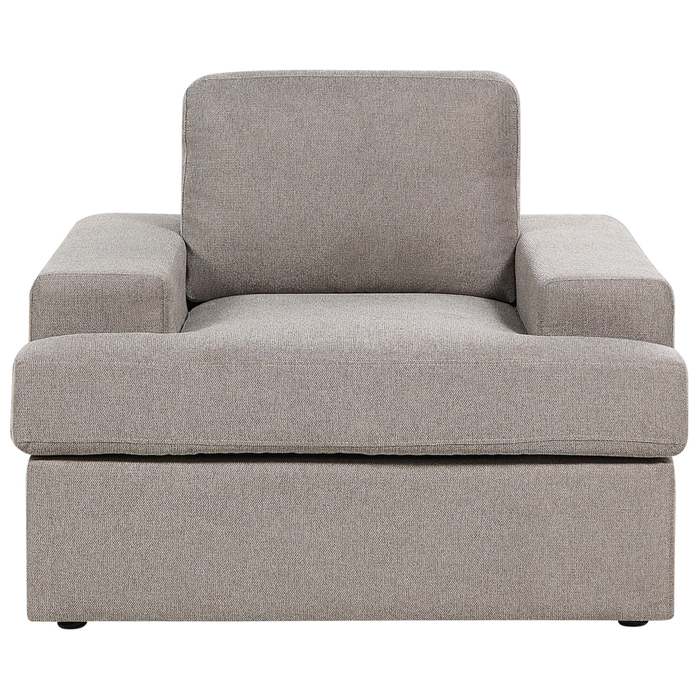 Set di 2 poltrone in tessuto taupe imbottite con schienale spesso imbottito Divano classico da salotto