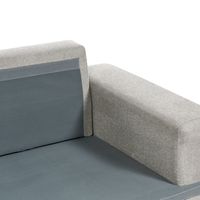 Divano Grigio Tessuto Imbottito 3 Posti Schienale Imbottito Spesso Divano Soggiorno Classico