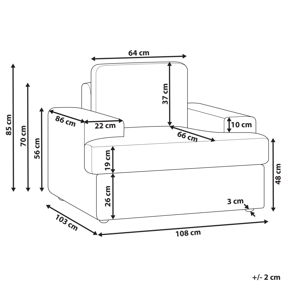 Poltrona Grigio chiaro Tessuto imbottito Schienale spesso imbottito Divano classico da salotto