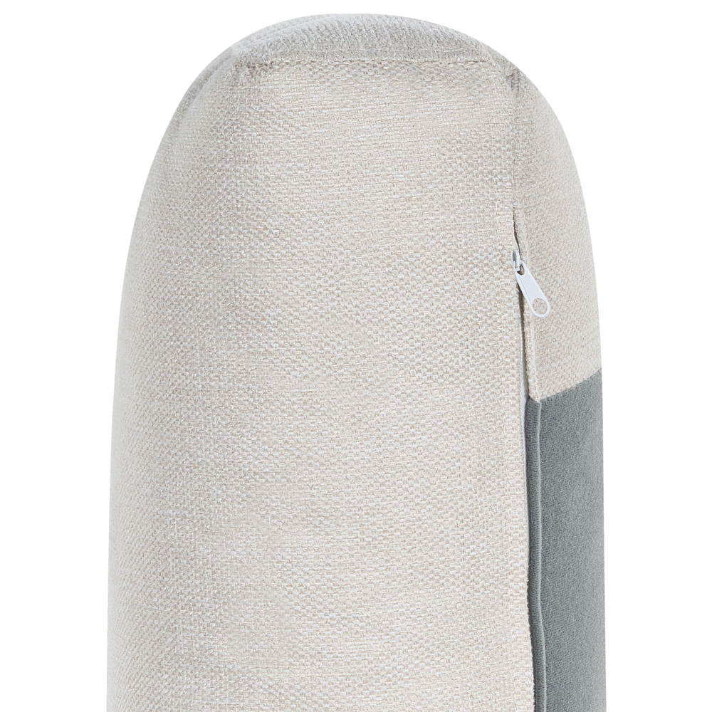 Set di 2 poltrone in tessuto grigio chiaro imbottite con schienale spesso imbottito Divano classico da salotto