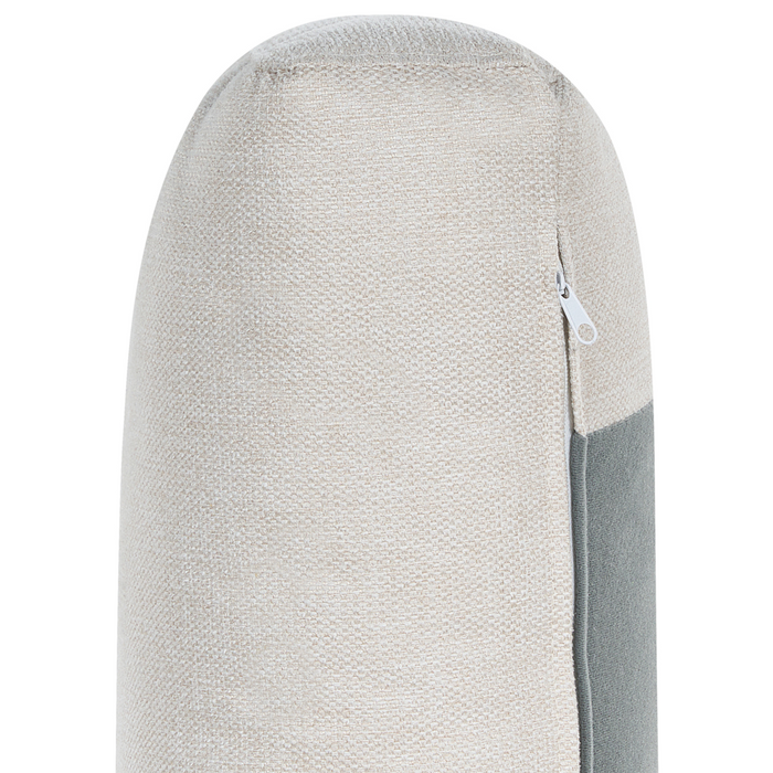 Set di 2 poltrone in tessuto grigio chiaro imbottite con schienale spesso imbottito Divano classico da salotto