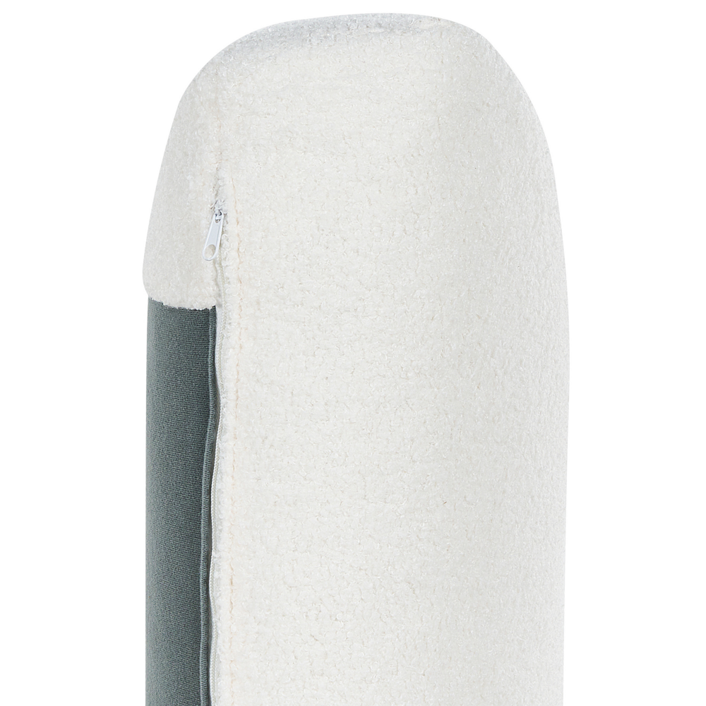 Divano Bianco Bouclé Imbottito 3 Posti Schienale Imbottito Spesso Divano Soggiorno Classico