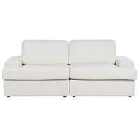 Divano Bianco Bouclé Imbottito 3 Posti Schienale Imbottito Spesso Divano Soggiorno Classico