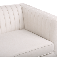 Divano a 3 posti tessuto beige moderno stile retrò soggiorno