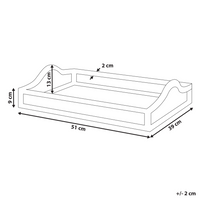 Vassoio decorativo per gioielli in rattan chiaro naturale intrecciato accessorio per la casa stile boho