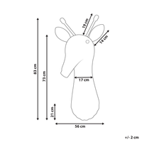 Decorazione da parete per bambini a forma di testa di giraffa in rattan chiaro fatto a mano boho rattan accessorio stile industriale moderno