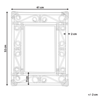 Specchio da parete in legno chiaro Rattan 41 x 52 cm Appeso Design Home Decor Rettangolare Soggiorno Corridoio Camera da letto Boho Moderno