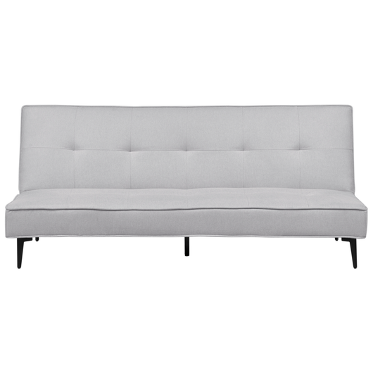 Divano letto in tessuto grigio chiaro Soggiorno moderno trasformabile a 3 posti senza braccioli Design minimalista